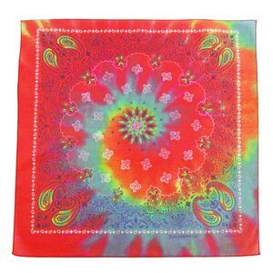 CTM Tie Dye Paisley Print Bandana